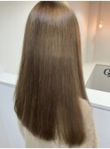 山梨甲府美容室ブリーチツヤ感ミルクティーベージュ