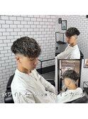 ホワイトメッシュ×スペインカール