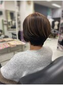 ハイライトショートボブ