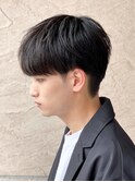 黒髪マッシュナチュラルマッシュメンズヘア韓国ツーブロック