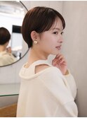 ▽まるみショート ミニウルフブリーチなし前髪ミディアム新宿