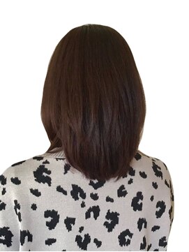 ヘアーズファイン(hair's fine) ★小顔ミディアム×暗めカラー×前髪なしレイヤー