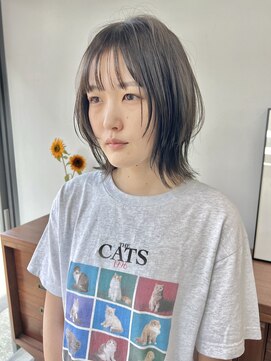 ヘアー アイス 御器所本店(HAIR ICI) くびレイヤーエモージュ小顔カットシースルーバング大人ガーリー