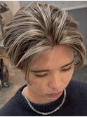 MEN’S HAIR/サーフカール/刈り上げセンターパート/ブリーチ