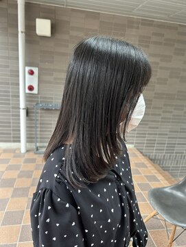 オーガニックマインド 坂戸 鶴ヶ島(organic+mind) 冬の黒髪◎小顔顔周りレイヤーで旬の韓国風ミディ