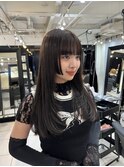 ☆姫カットレイヤーミディアムレイヤーハッシュカットブラウン