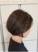 透明感大人美人ショート×艶ブラウン 仙台 岩切 利府 多賀城 