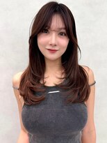 アッシュ 茗荷谷店(Ash) 韓国風レイヤー×艶ショコラブラウン