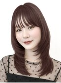 レイヤーカット/透明感カラー/顔まわりカット/艶カラー