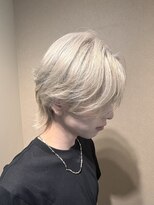 ウールトウキョウ 渋谷(wool TOKYO) ホワイトブロンド/センターパート/メンズカラー