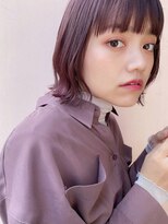 ポテト(potato) 切りっぱなしボブ × ピンクベージュ