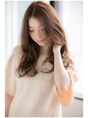 長めバングの大人ゆるウェーブ☆ ベージュ【Linona/林直徳】