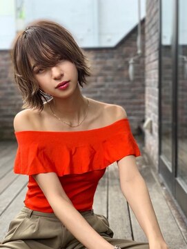 オースティン 流山おおたかの森(AUSTIN) 大人かわいい前髪セシルカットココアブラウンフリンジウェーブ