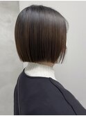 ミニボブカジュアルヘア切りっぱなしボブ姫カットココアベージュ