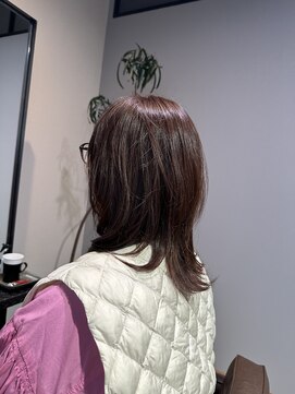 ワ ヘアー(wa-hair) 小顔補正立体カット×フレンチセピアアシュ×うるつや美魔女