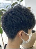 MEN'S HAIR  センターパート　ツイストスパイラル　コンマヘア