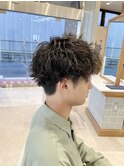 メンズマッシュパーマツイストスパイラルパーマツーブロック