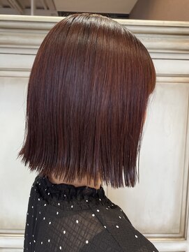 グローリープラス(Glory+plus) 切りっぱなしボブ×オレンジブラウン