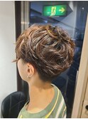 ハンサムショート×ナチュラルパーマ