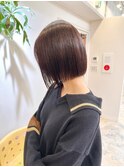 大宮韓国タッセルボブヘイリー切りっぱなし前下がりボブ20代30代
