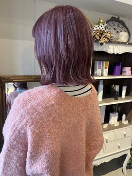 ヘアーデザイン シュシュ(hair design Chou Chou by Yone) ダブルカラー/ブリーチ/ピンクラベンダー
