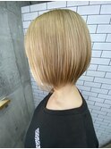 ブリーチショートボブハイトーン10代20代30代40代50代イメチェン