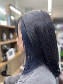ヘアジーナ(Hair Jina) インナーカラー♪ブラック×ブルー