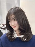 似合わせミディアムレイヤーカット