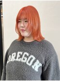 【soso 伊勢田】オレンジカラー×レイヤーカット