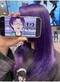 斉木楠雄 窪谷須亜蓮 ケアブリーチ パープル バイオレット