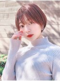Say.丸みショートレイヤーミルクティーベージュシルキーベージュ
