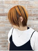 大人デザインカラー20代30代40代50代小顔◎ショートボブ
