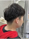 メンズマッシュスタイル透明感のあるグレージュカラー
