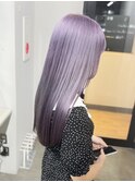 パープルラベンダーカラーブリーチダブルカラーハイトーンカラー