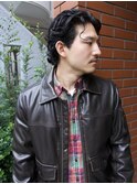 フェザーパーマ　　スリックバック　海外風