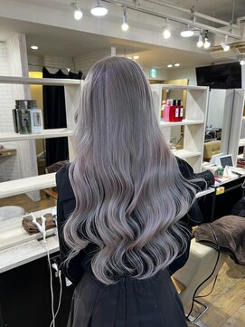 ラピス 新宿(Lapis) ホワイトパープルシールエクステスタイル/ブリーチカラー