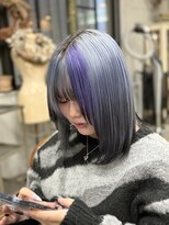 コニ(Coni)&nbsp;アイスブルー/ポイントパープル/裾カラー×ブラック