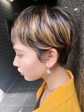 ミモザワークス(Mimosa Works) ミヤザキスタイル 20代30代40代 黒髪刈り上げハンサムショート