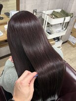 シェノン 近鉄奈良店(CHAINON)&nbsp;ミルクティーブロンド/ダークブルー/デジタルパーマ/近鉄奈良