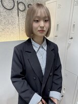 オプス 大名店(Ops) ☆透明感たっぷりミルクティーベージュ×ボブ