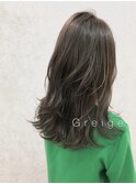 【村上】 レイヤーカット×グレージュカラー
