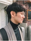 ハンサムショート_小顔,オリーブカラー,ハイライトカラー
