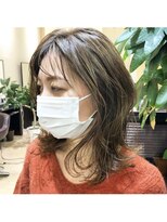 ワンラブ(ONELOVE)&nbsp;フェミニンレイヤー×オリーブブラウン