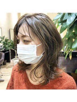 ワンラブ(ONELOVE) フェミニンレイヤー×オリーブブラウン