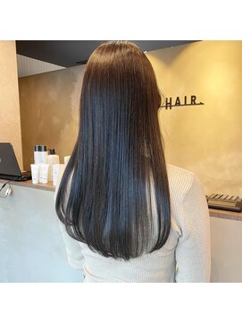 イーラヘアー(ERA HAIR) 艶感ブラックグレージュ×重めグラデーション×ワンカール