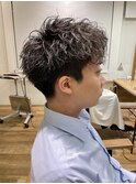 前下がりマッシュ ツイストスパイラルパーマ メンズマッシュ