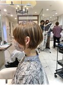 ハイトーン×短すぎないショートボブ【Ash大泉学園 横山】