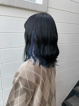 アソビ 表参道(ASOBI) インナーカラー　ブルー　ブルーブラック