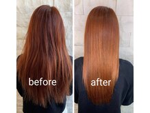 お客様のbefore＆after（髪質改善/長野市）