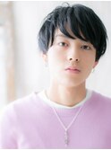 重めバングで目力UP！アッシュブラックくせ毛ショートE草加